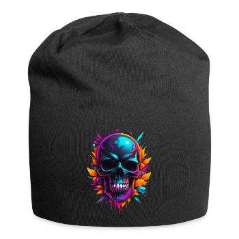 Skull - Jersey-Beanie - Schwarz - Vorne