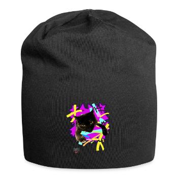 Cat 3Hang by Acryl Gallery & Design - Jersey Beanie - black - Front