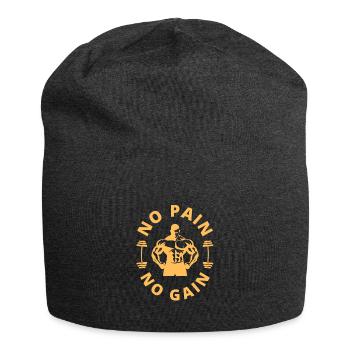 No Pain No Gain - Jersey Beanie - charcoal grey - Front