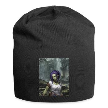 Sharvin die Orkin in den Sumpfruinen - Jersey-Beanie - Schwarz - Vorne