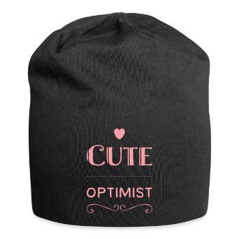 Cadeau pour le baptême - Bonnet en jersey - noir - Devant