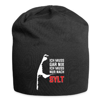Je n’ai rien à faire, je dois juste aller sur l’île de Sylt - Bonnet en jersey - noir - Devant