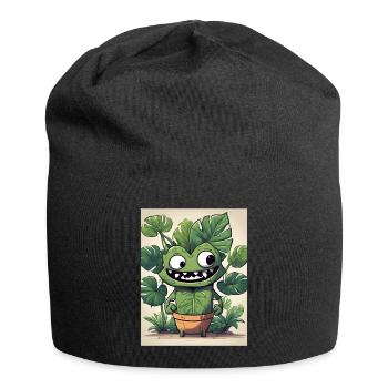 Monastera Blumentopf Buddy - Jersey-Beanie - Schwarz - Vorne