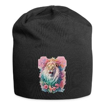Aquarelle Lion - Bonnet en jersey - noir - Devant