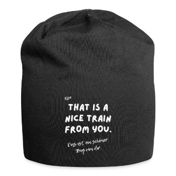Das ist ein schöner Zug von dir. - Jersey-Beanie - Schwarz - Vorne