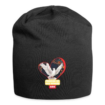 Frieden ist der wahre Sieg ! - Jersey-Beanie - Schwarz - Vorne