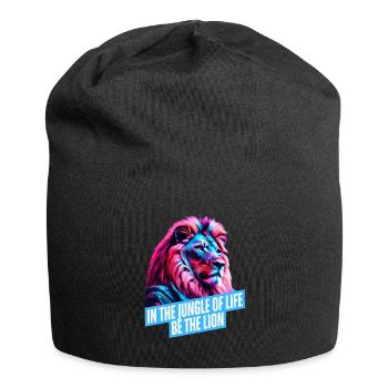 In the Jungle of Life, be the Lion - Jersey Beanie - black - Front