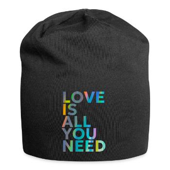 LOVE IS ALL YOU NEED - Jersey-Beanie - Schwarz - Vorne
