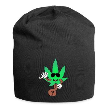 Der Bloom - Weed Cannabis Stoned Hanf Marihuana - Jersey-Beanie - Schwarz - Vorne