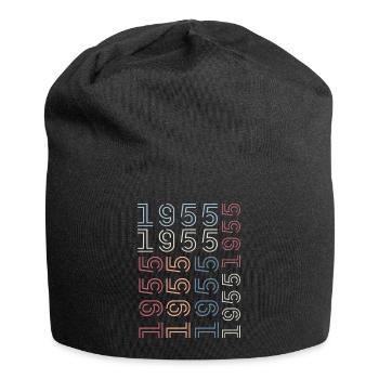 Né en 1955 Cadeau Anniversaire 1955 Retro 1955 - Bonnet en jersey - noir - Devant