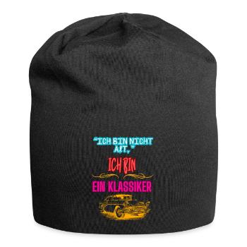 "ICH BIN NICHT ALT ICH BIN EIN KLASSIKER" - Jersey-Beanie - Schwarz - Vorne