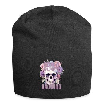 Flower skull 1984 - Jersey Beanie - charcoal grey - Front
