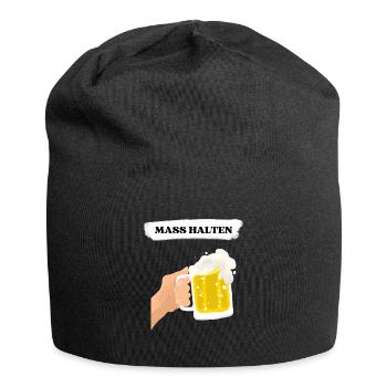 (Bier)Mass halten perfekt fürs Volksfest - Jersey-Beanie - Schwarz - Vorne