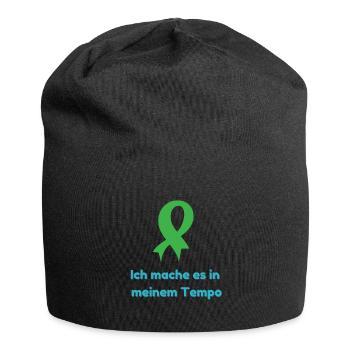 Je le fais à mon rythme - Bonnet en jersey - noir - Devant