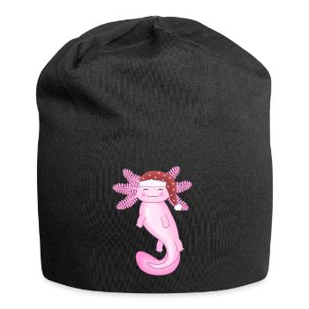 Süßer Weihnachts-Axolotl - Jersey-Beanie - Schwarz - Vorne