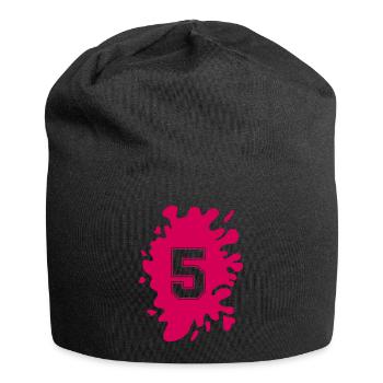 Klecks 5 - Jersey-Beanie - Schwarz - Vorne