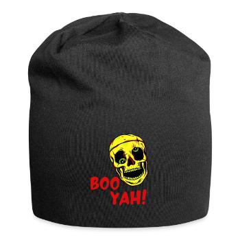 Halloween Totenschädel - Jersey-Beanie - Schwarz - Vorne