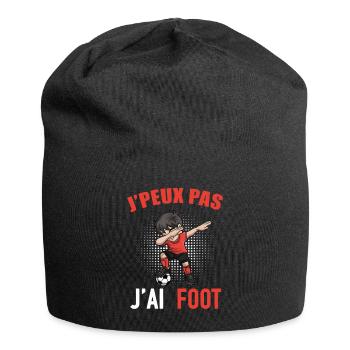J Peux Pas J Ai Foot Football Enfant Garçon - Bonnet en jersey - noir - Devant
