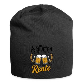 Das Schuften Hat Ein Ende - Es Lebe Die Rente - Jersey-Beanie - Schwarz - Vorne
