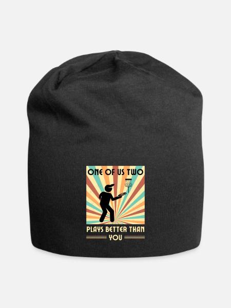 Einer Von Uns Beiden Spielt Besser Als Du Frisbee - Jersey-Beanie - Schwarz