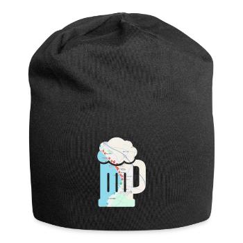 Malle-Bierglas - Jersey-Beanie - Schwarz - Vorne