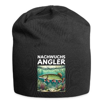 Nachwuchs Angler - Hecht - Jersey-Beanie - Schwarz - Vorne
