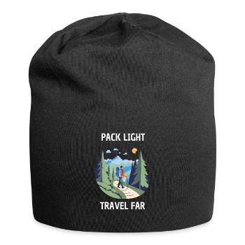 PACK LIGHT TRAVEL FAR - Jersey Beanie - black - Front