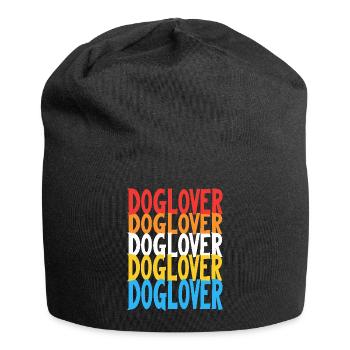 Amoureux des chiens - Bonnet en jersey - noir - Devant