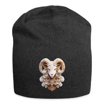 Sternzeichen Widder - Jersey-Beanie - Anthrazit - Vorne