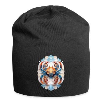Sternzeichen Krebs - Jersey-Beanie - Schwarz - Vorne