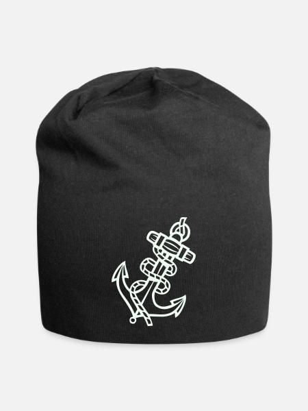 Anker Symbol - Jersey-Beanie - Schwarz