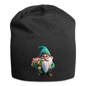 Gartenzwerg Valentinstag - Jersey-Beanie - Schwarz - Vorne