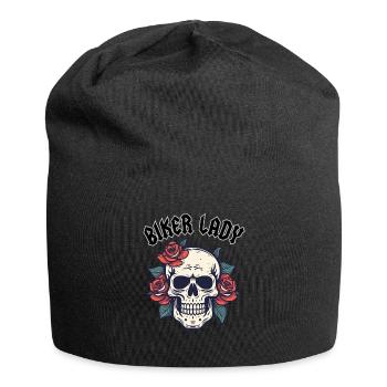 BIKER LADY WITH ROSE - Jersey-Beanie - Schwarz - Vorne