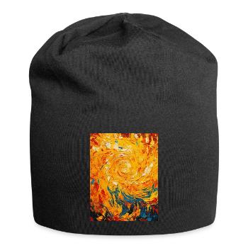 Swirling Fire - Jersey Beanie - black - Front