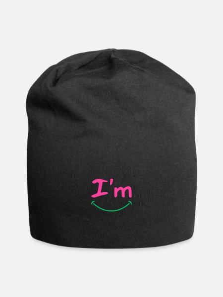 I’m 😊 - Jersey Beanie - black