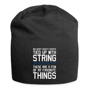 Hockey Skates Favorite Things - Jersey Beanie - black - Front