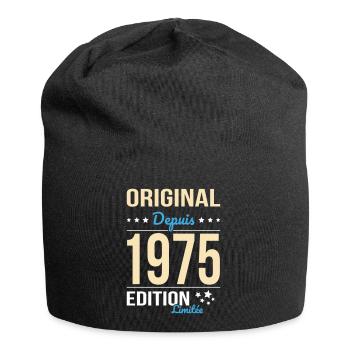 Anniversaire 50 ans - Original depuis 1975 - Bonnet en jersey - noir - Devant