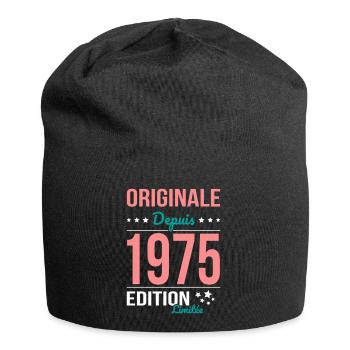 Anniversaire 50 ans - Originale depuis 1975 - Bonnet en jersey - noir - Devant