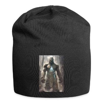 Golem jüdisch Judentum Geschenk - Jersey-Beanie - Schwarz - Vorne
