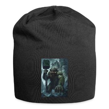 Riese Fabelwesen Mythologie Geschenk - Jersey-Beanie - Schwarz - Vorne