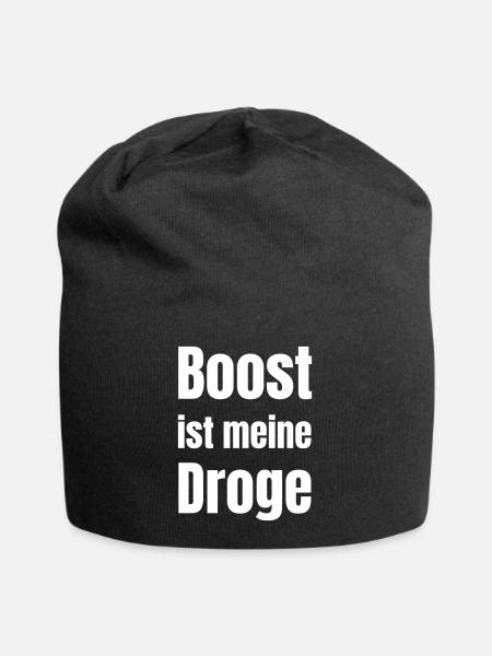 Boost ist meine Droge - Jersey-Beanie - Schwarz