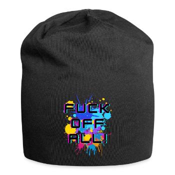 Expressive text with an explosion of color - Jersey Beanie - black - Front