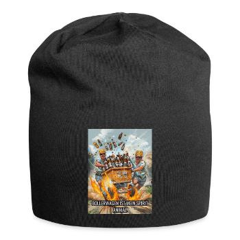 Charrette à bras boisson boisson cadeau - Bonnet en jersey - noir - Devant