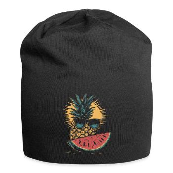 Pineapple and watermelon - Jersey Beanie - black - Front