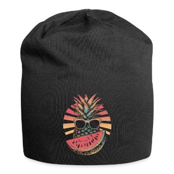 Pineapple and watermelon - Jersey Beanie - black - Front