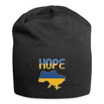 Espoir pour l’Ukraine – Conception de soutien patriotique - Bonnet en jersey - noir - Devant