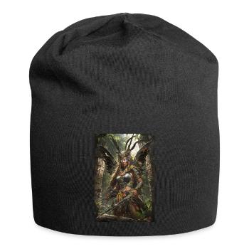 Kriegerin Mythologie Mythos Geschenk - Jersey-Beanie - Schwarz - Vorne