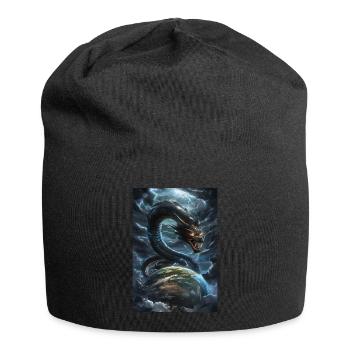 Basilisk Mythologie Mythos Geschenk - Jersey-Beanie - Schwarz - Vorne