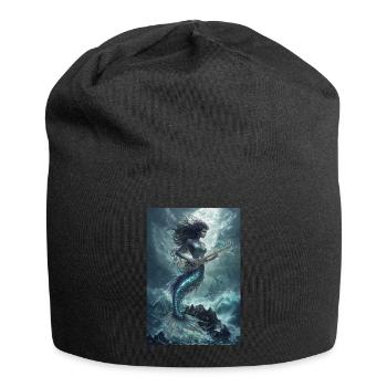 Meerjungfrau Legende Mythos Geschenk - Jersey-Beanie - Schwarz - Vorne