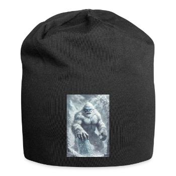 Yeti Legende Mythos Geschenk - Jersey-Beanie - Schwarz - Vorne